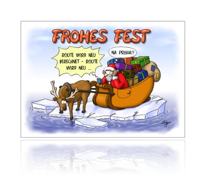 Weihnachtspostkarten-Set – 30 Stück, Witzige Motive, DIN A6 (10,4 X 14,8 Cm), Inkl. 9 Designs